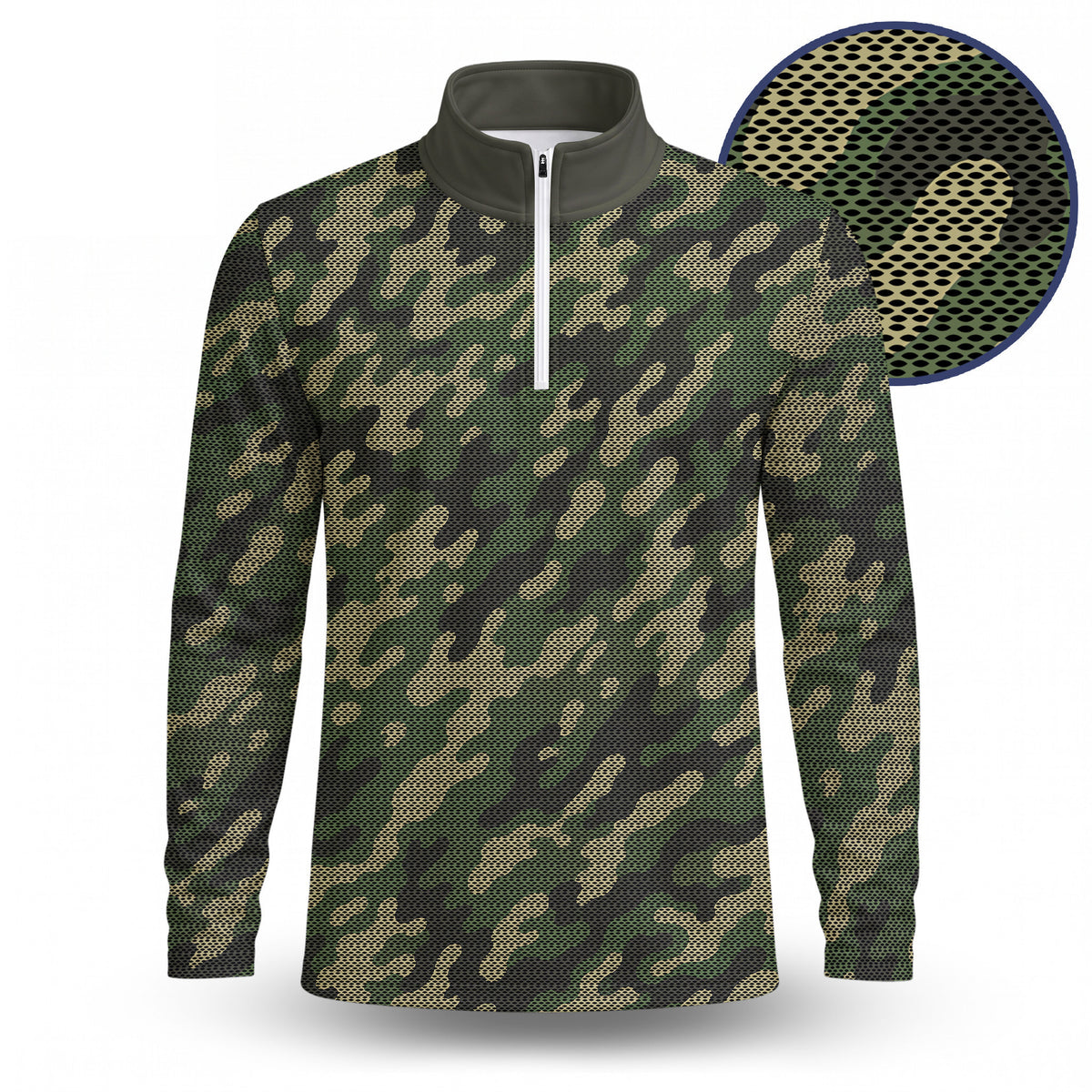 Big Camo Pattern 2027 Men Quarter-zip Pullover