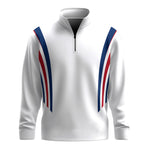 2026 Red Blue Lines White Men Quarter-zip Pullover