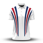 2027 Red Blue Lines White Men Polo Shirt