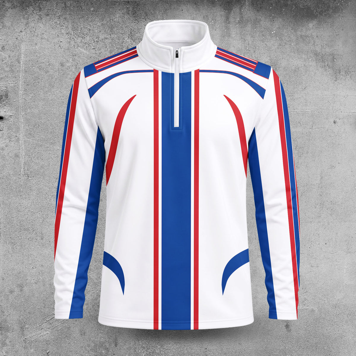 US Vibe Red Blue White 2027 Men Quarter-zip Pullover
