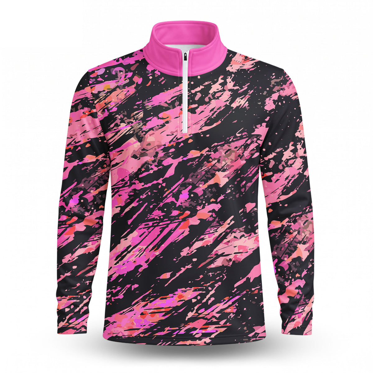 Loud Black Pink Men Quarter-zip Pullover