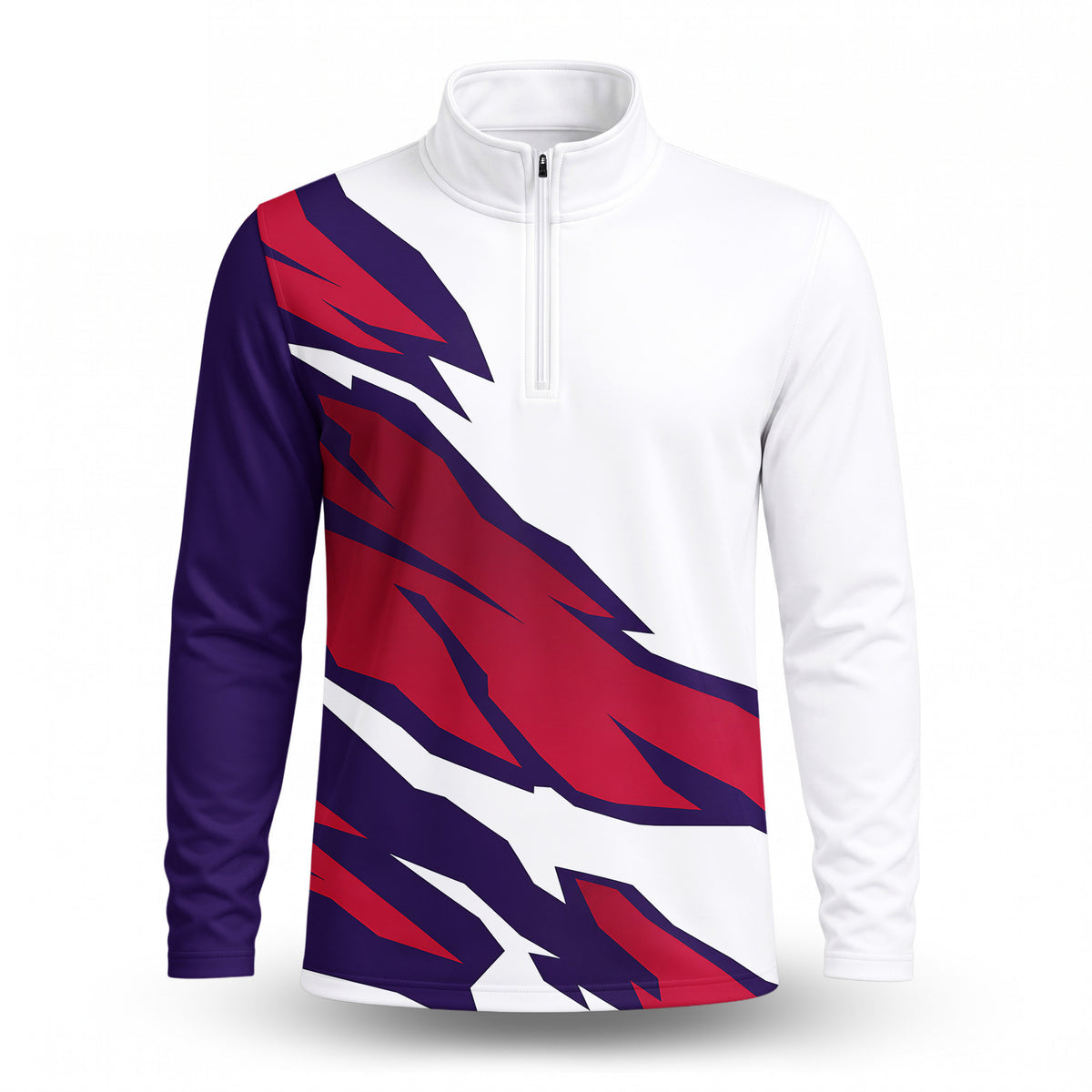 2027 Red Purple Men Quarter-zip Pullover