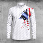 Golf Flag American 2027 Men Quarter-zip Pullover