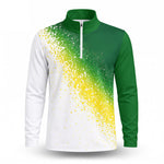 Ombre Color Men Quarter-zip Pullover