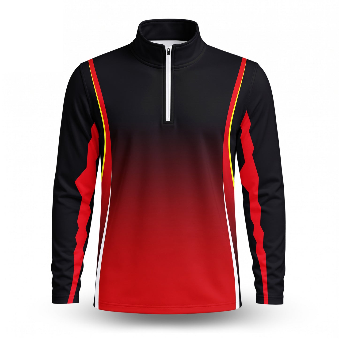 Ombre Black Red 2027 Men Quarter-zip Pullover