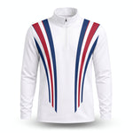 2026 Red Blue Lines White Men Quarter-zip Pullover