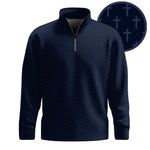 Blue Cross 2026 Pattern Men Quarter-zip Pullover