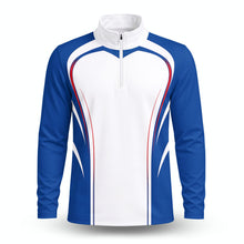 Blue Heart Curve Men Quarter-zip Pullover