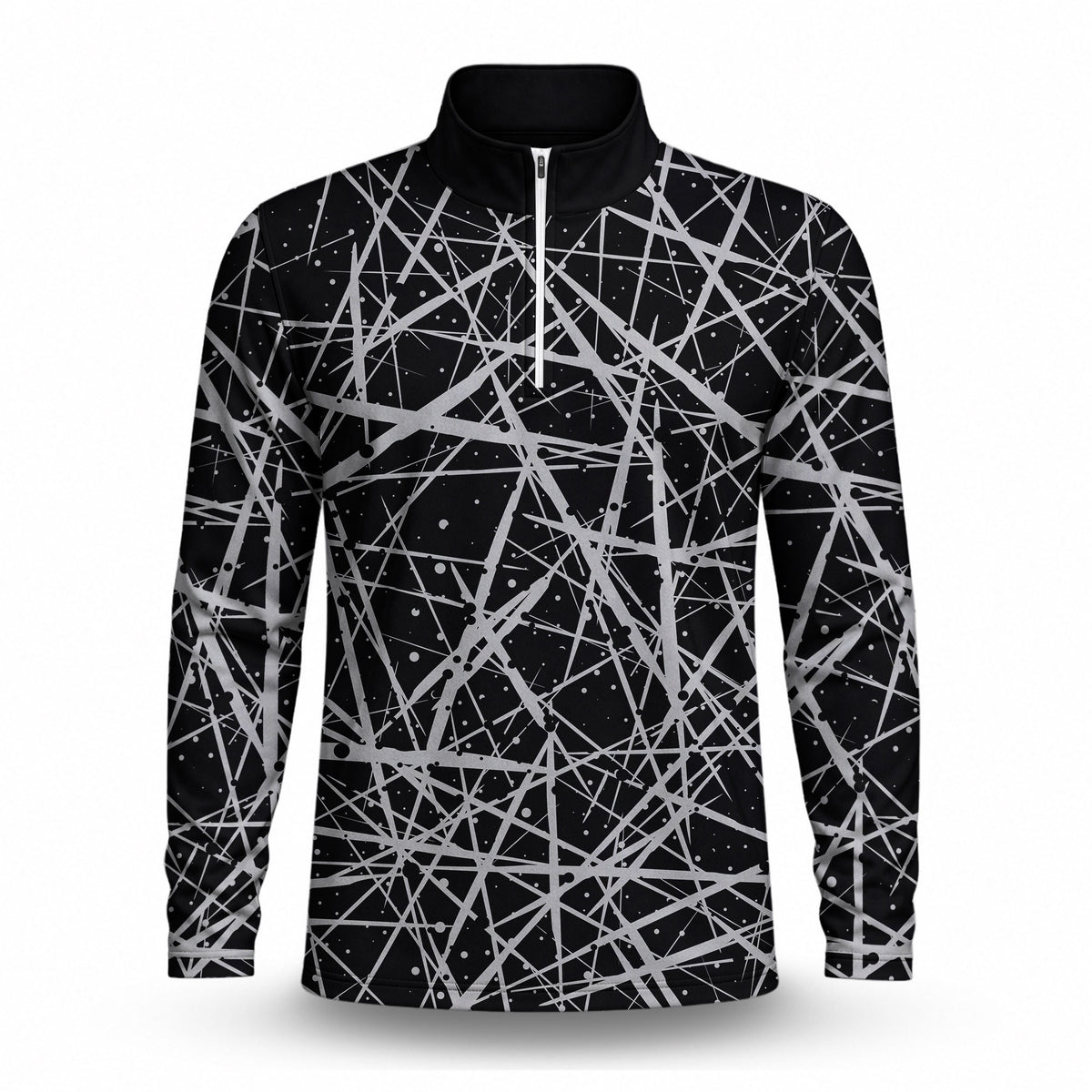Loud Black Grey Men Quarter-zip Pullover
