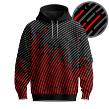 Circular Pattern Black Red 2026 Men Hoodie