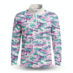 Camo Color Men Quarter-zip Pullover
