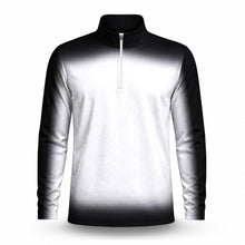 Gradient Black And White 2027 Men Quarter-zip Pullover