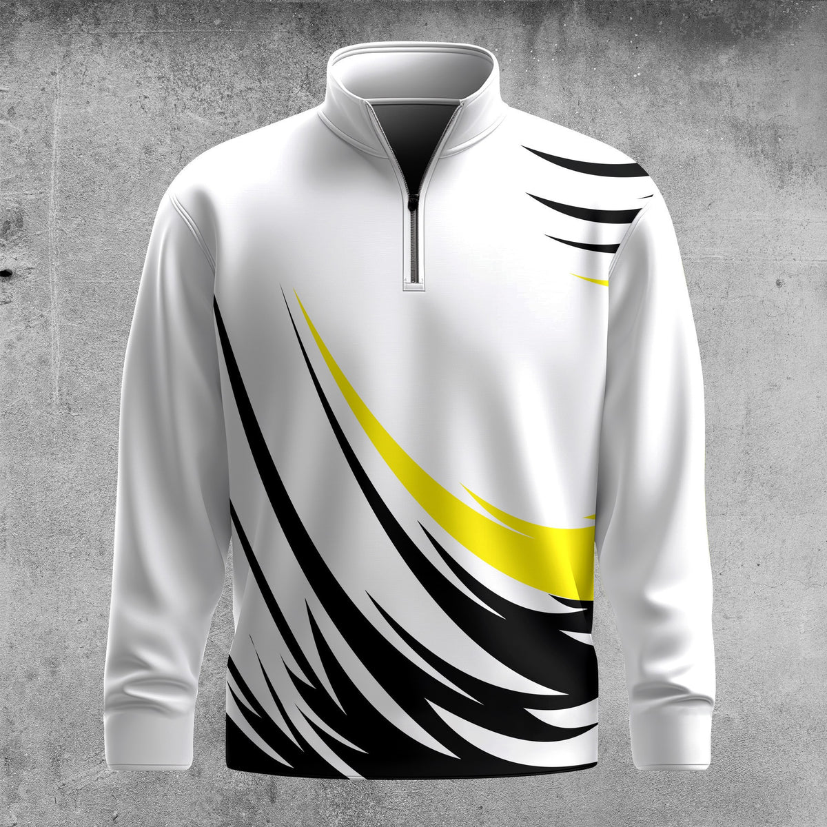 Black Yellow 2026 Sporty Men Quarter-zip Pullover
