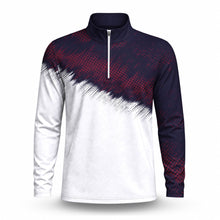 Red Blue Sport 2027 Men Quarter-zip Pullover