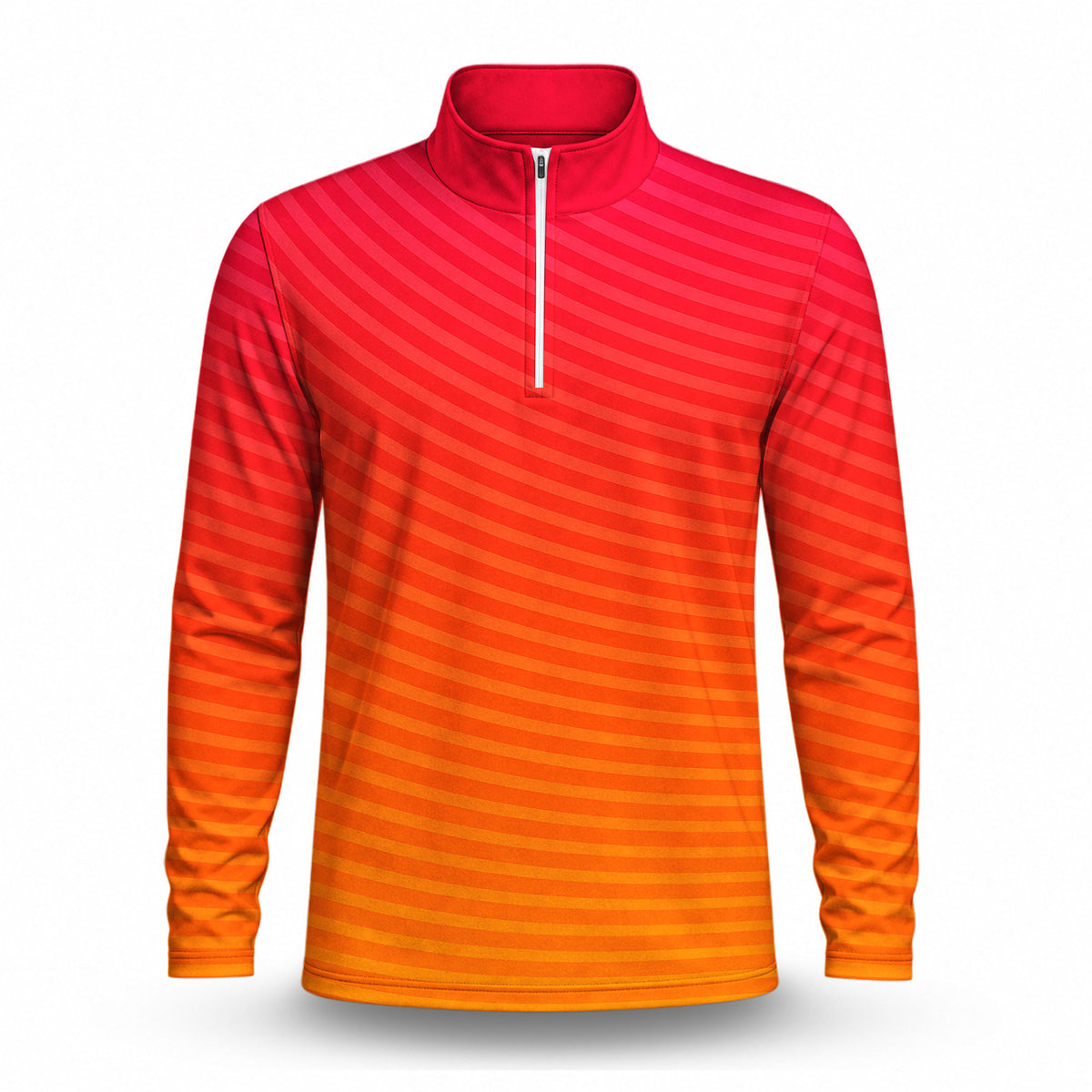 Pink Orange Circle Men Quarter-zip Pullover