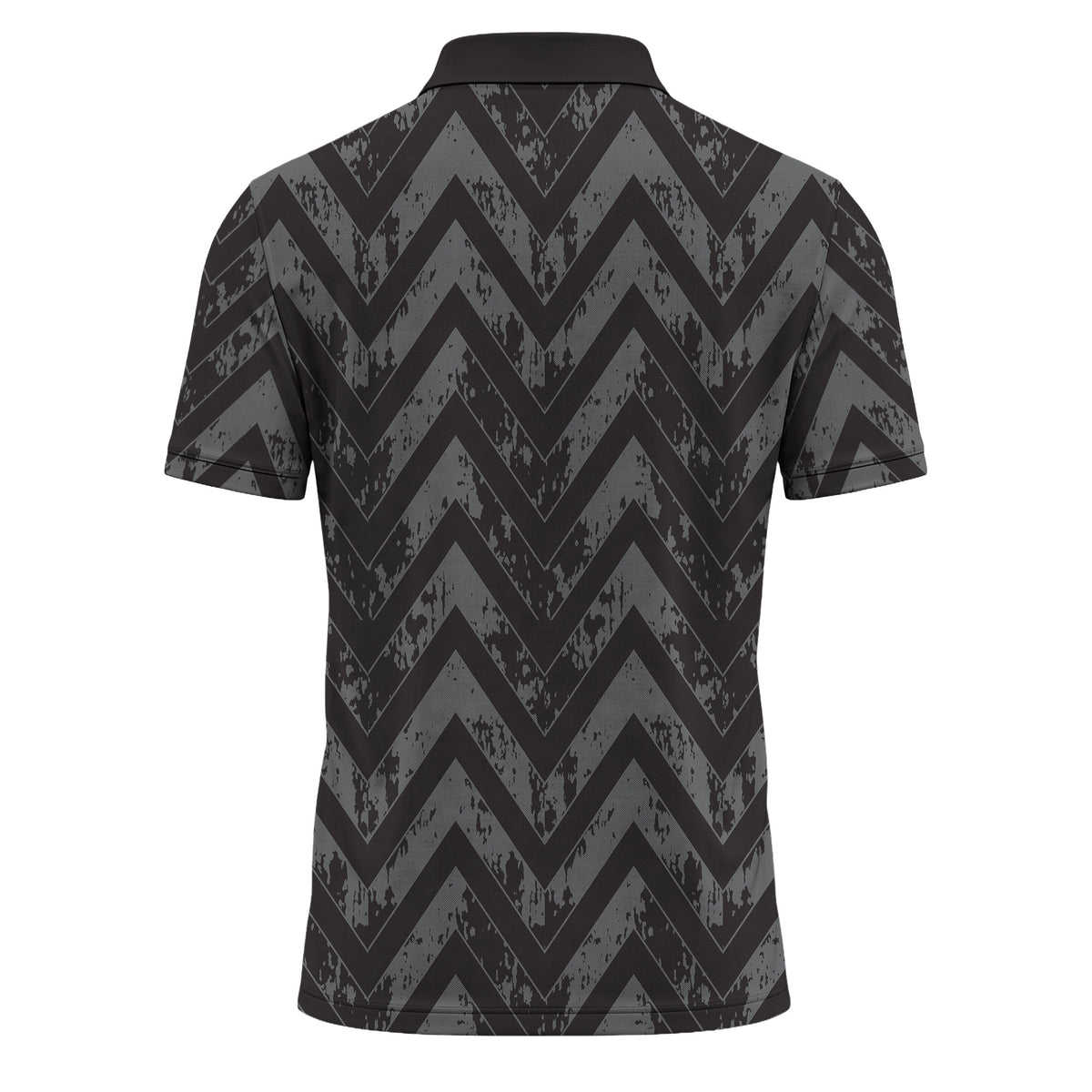 Black Grey Men Polo Shirt