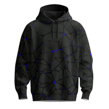 Dark Blue Net Men Hoodie