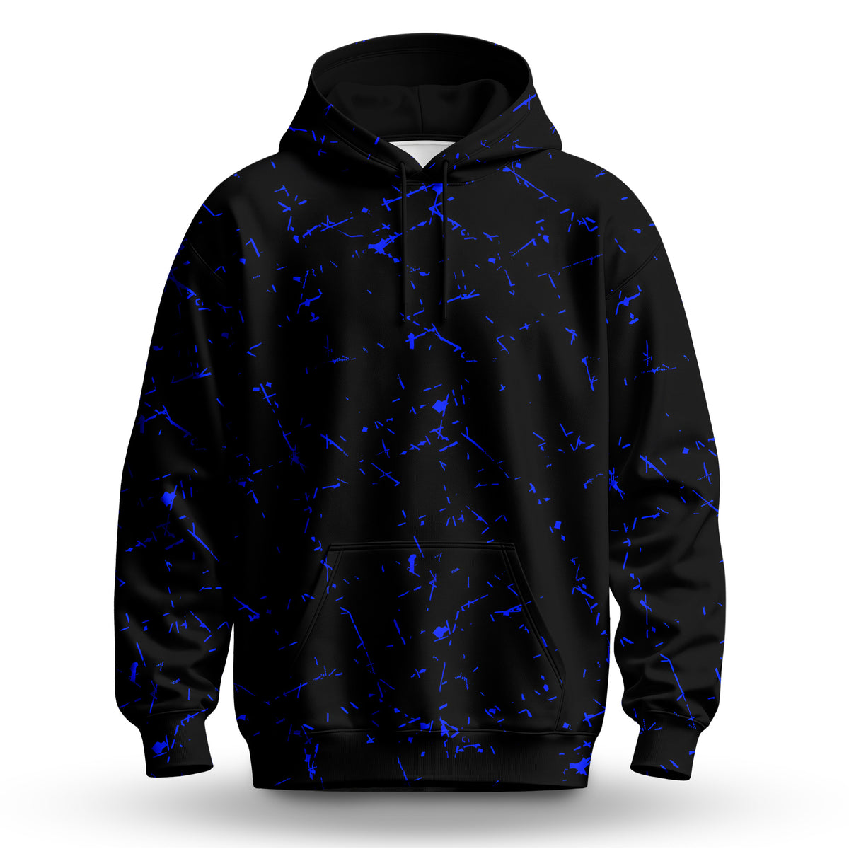 Blue Black Scratch Men Hoodie