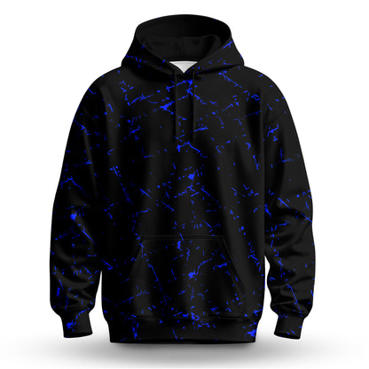Blue Black Scratch Men Hoodie