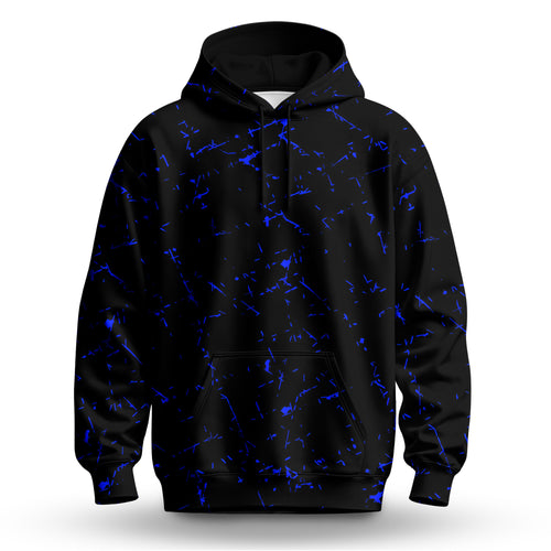 Blue Black Scratch Men Hoodie