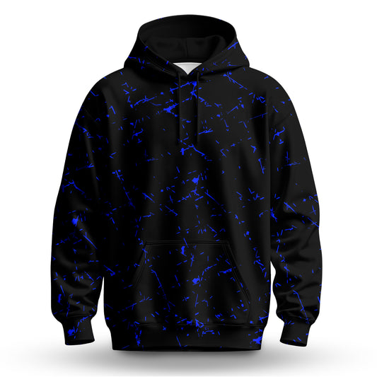 Blue Black Scratch Men Hoodie
