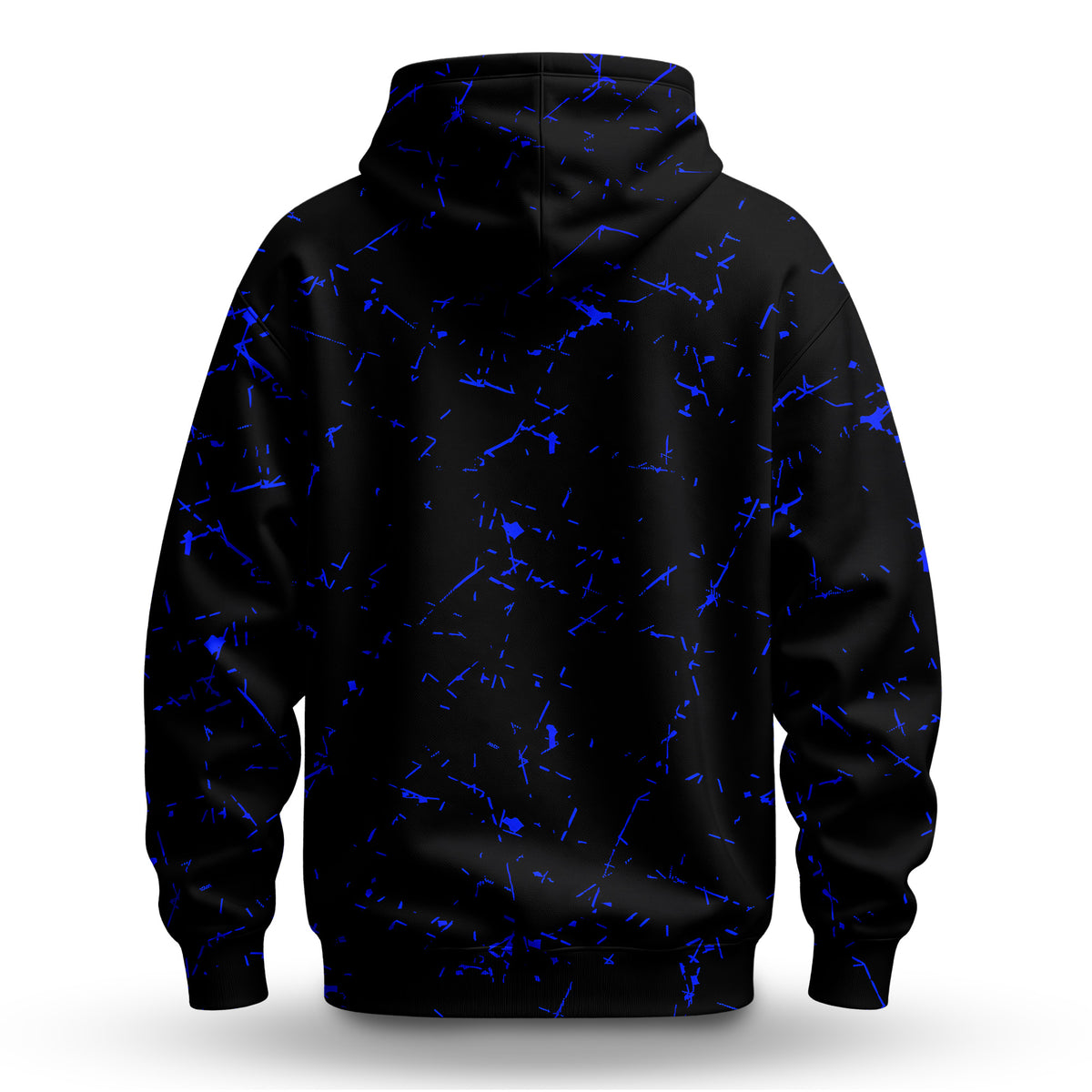 Blue Black Scratch Men Hoodie