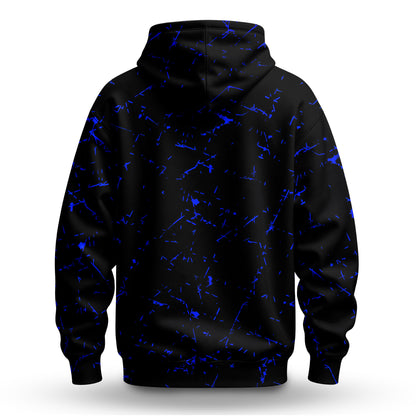 Blue Black Scratch Men Hoodie