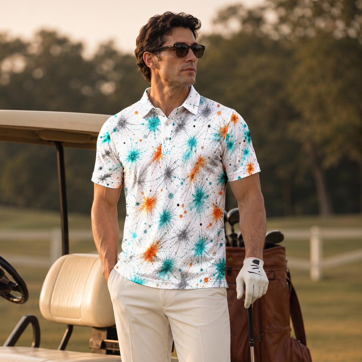 Color Dot Men Polo Shirt