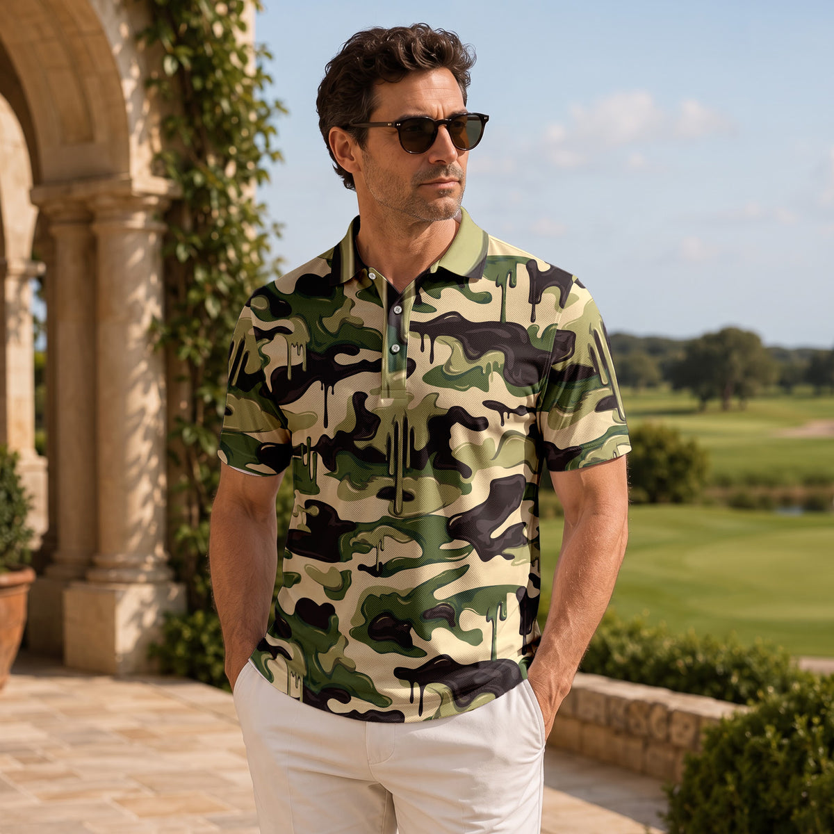 Camo Paint Men Polo Shirt