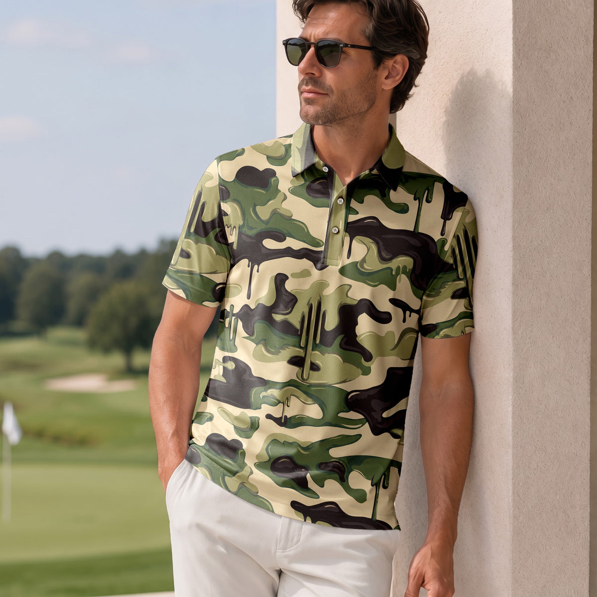 Camo Paint Men Polo Shirt
