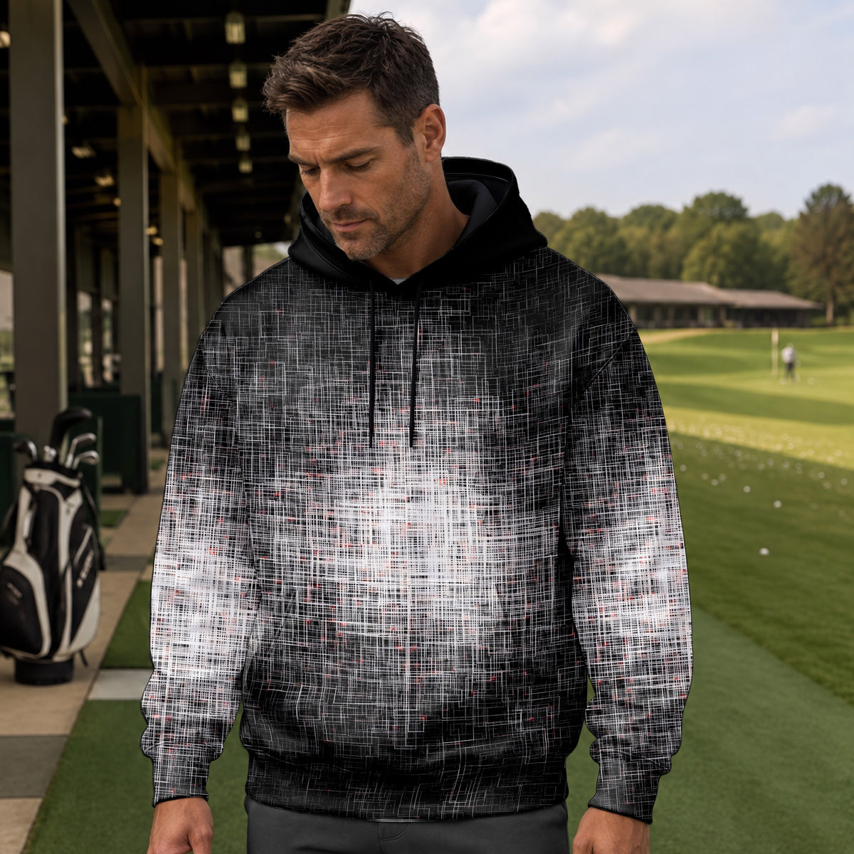 B&W Light In The Dark Men Hoodie