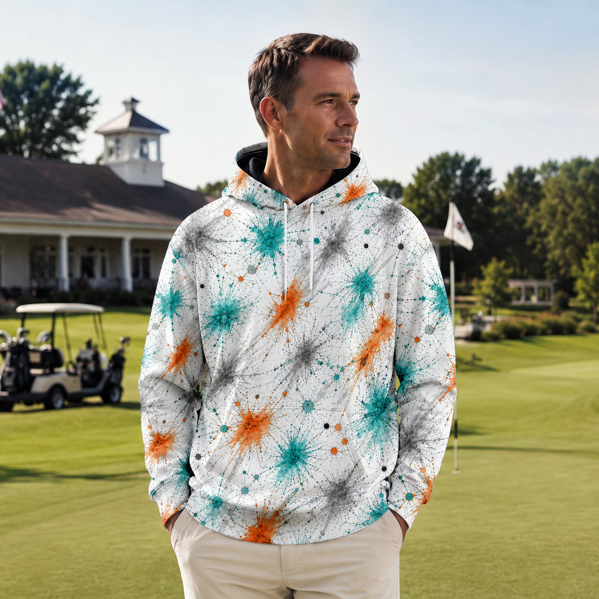 Color Dot Men Hoodie