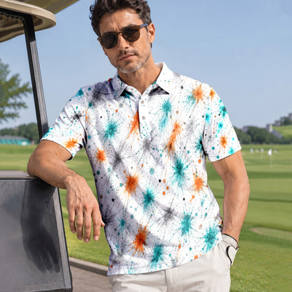 Color Dot Men Polo Shirt