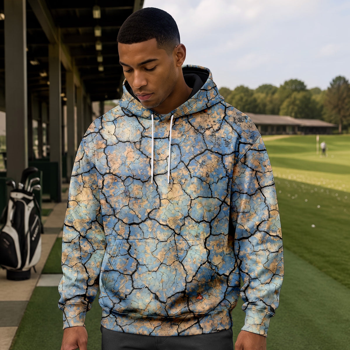 Surface Crack Men Hoodie
