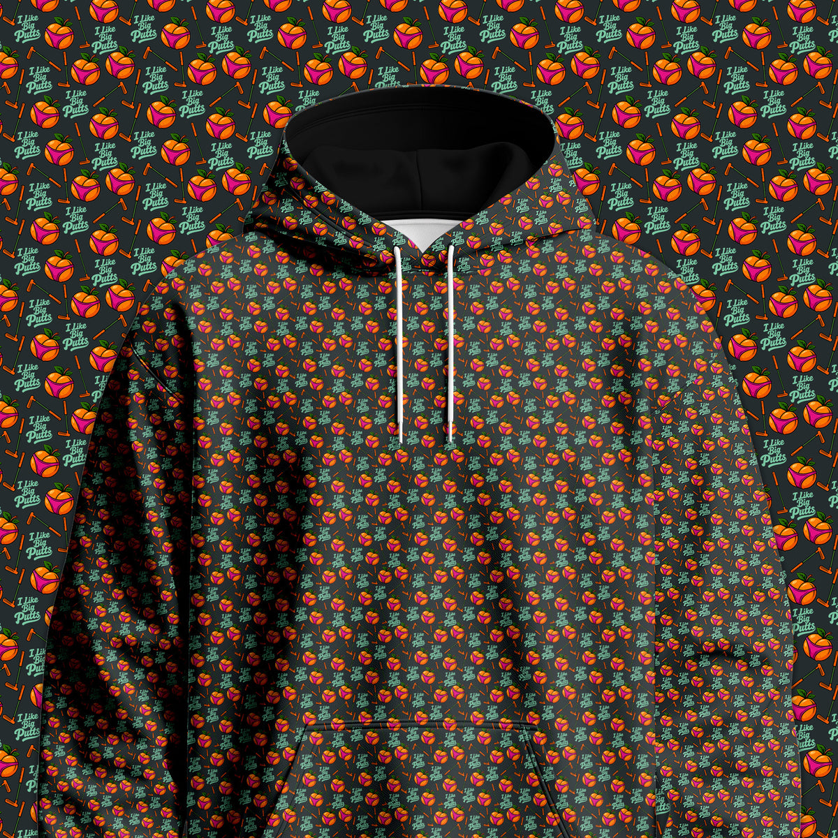 I Like Big Putts Orange Hoodie