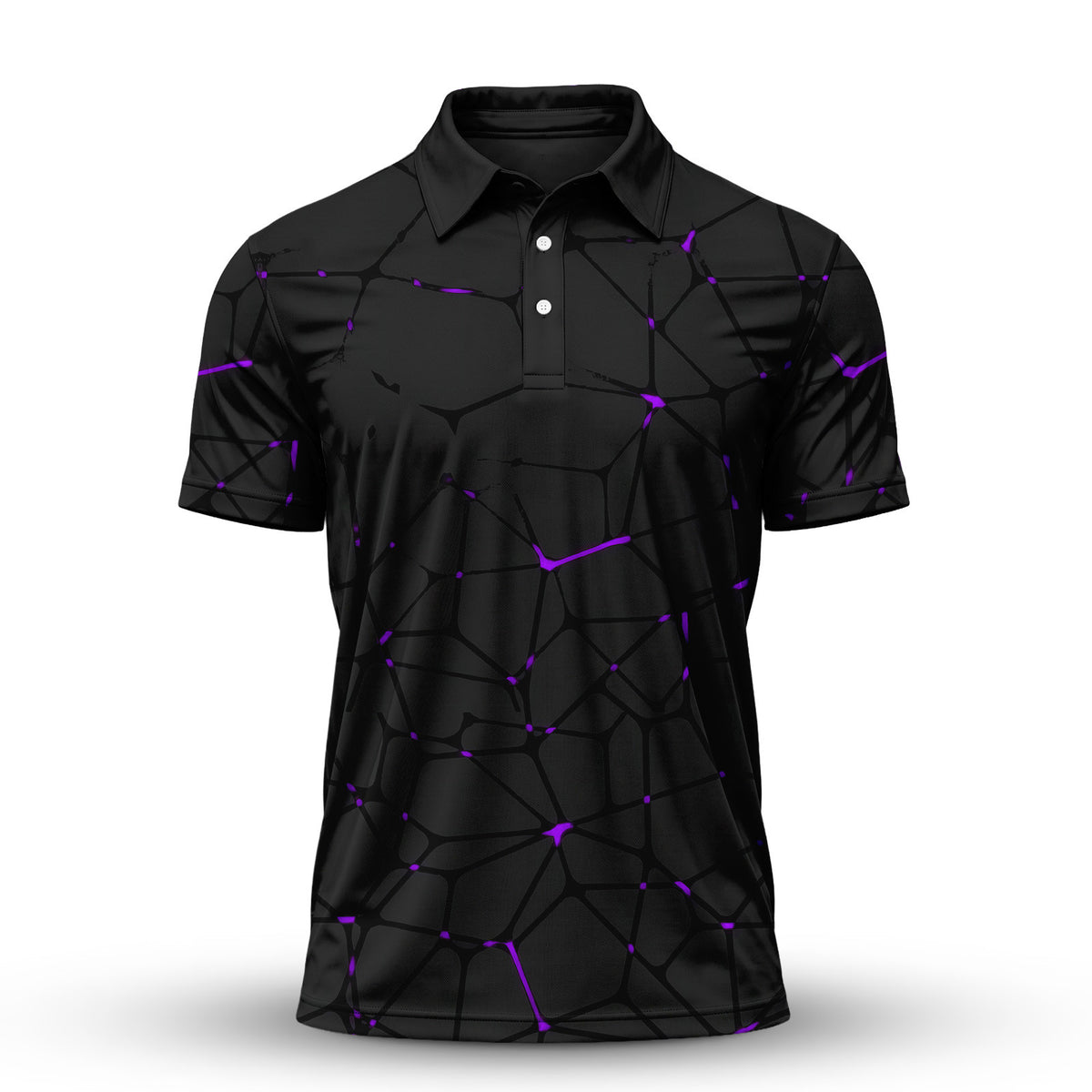 Dark Purple Net Men Polo Shirt
