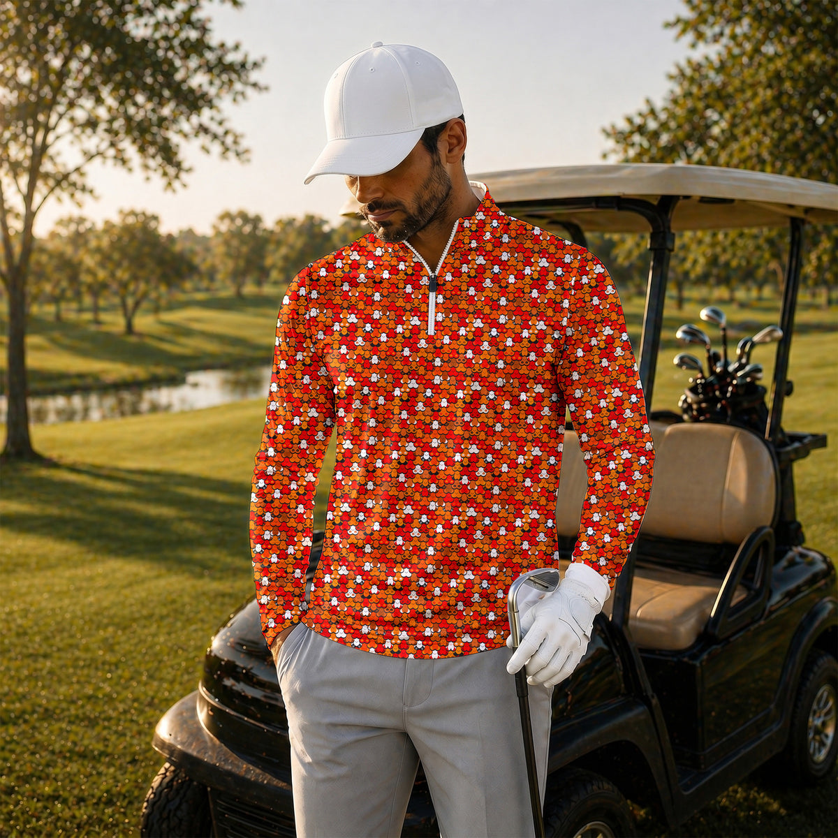 Halloween Secret Men Quarter-zip Pullover