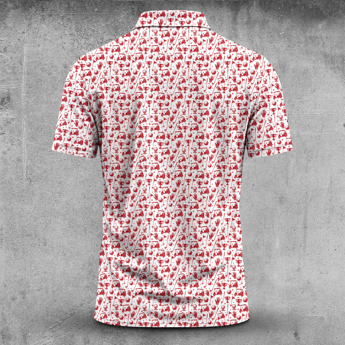 Bloody Golf Pattern Men Polo Shirt