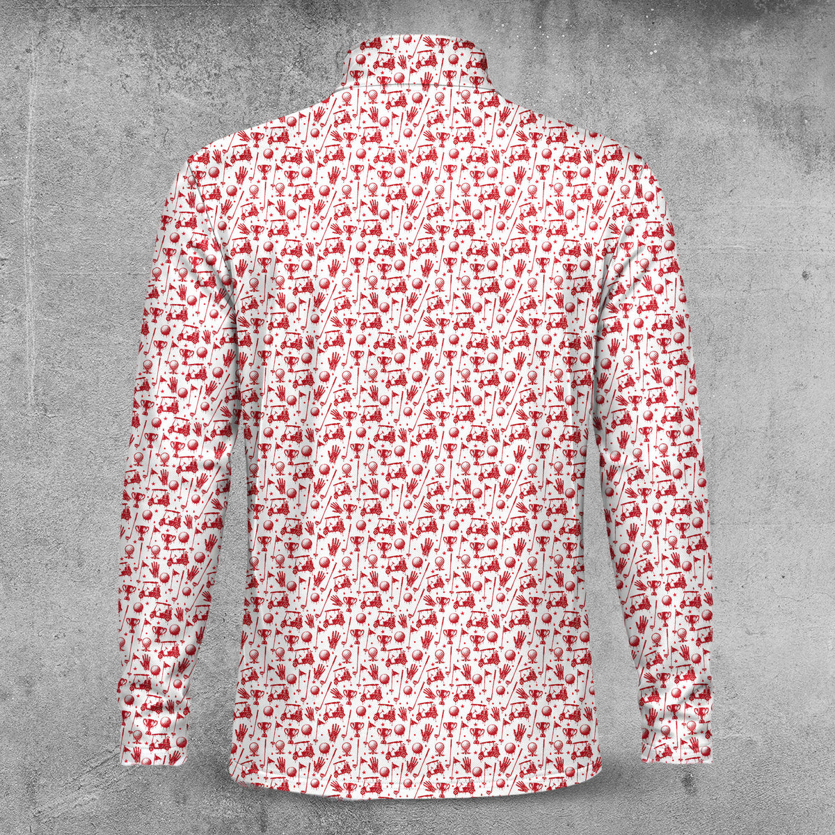 Bloody Golf Pattern Men Quarter-zip Pullover