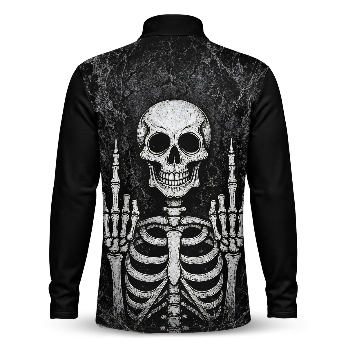 Skeleton Finger Men Quarter-zip Pullover