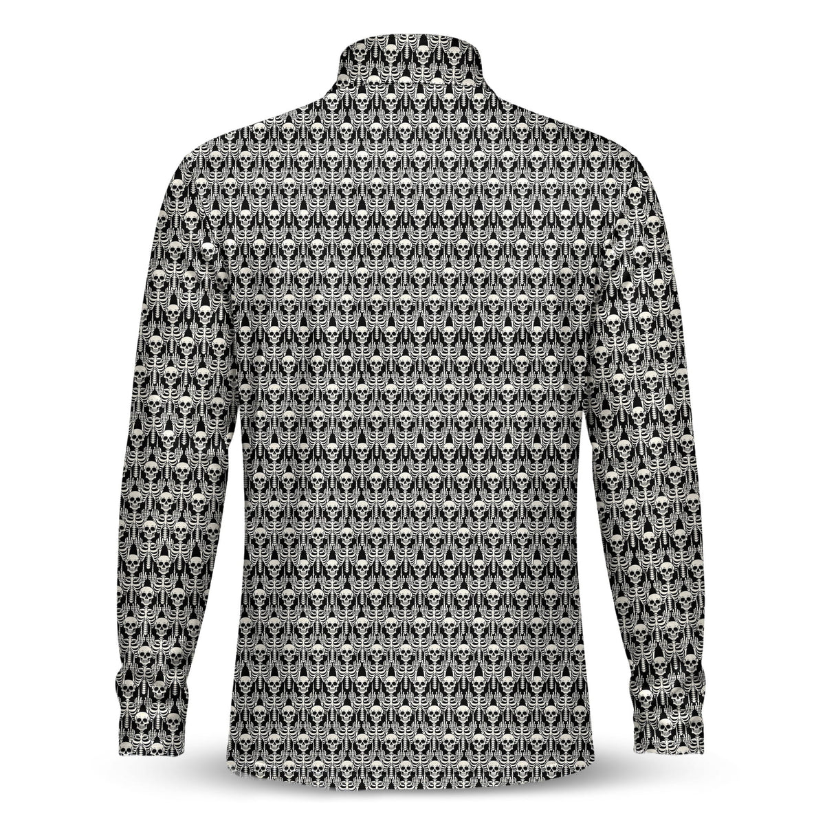 Skeleton Finger Pattern Men Quarter-zip Pullover
