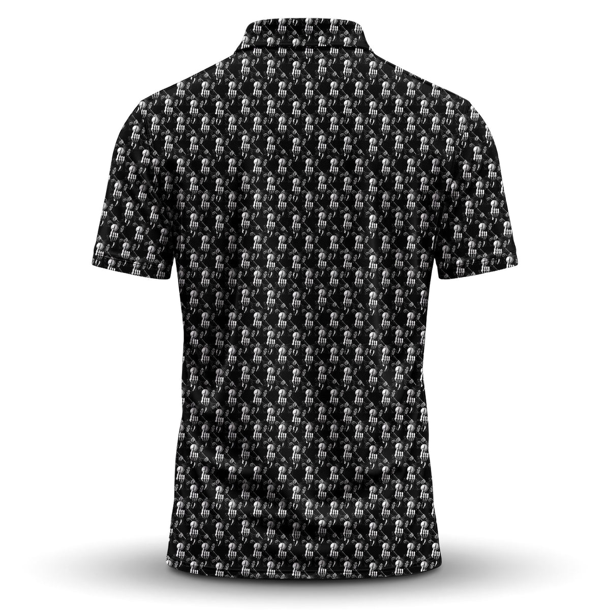 Ombre Skeleton Finger Pattern Men Polo Shirt