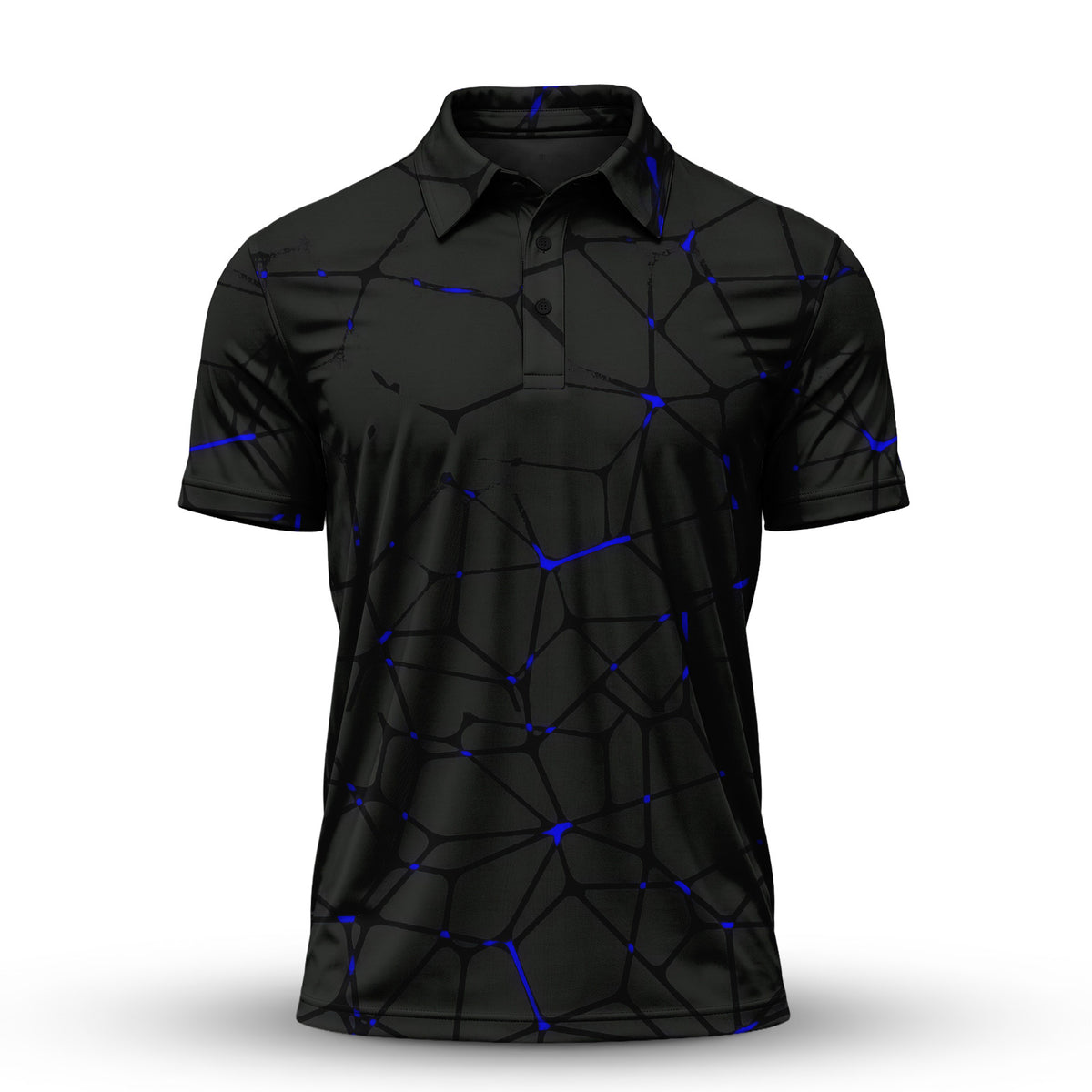 Black Dark Net Men Polo Shirt