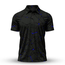 Black Dark Net Men Polo Shirt
