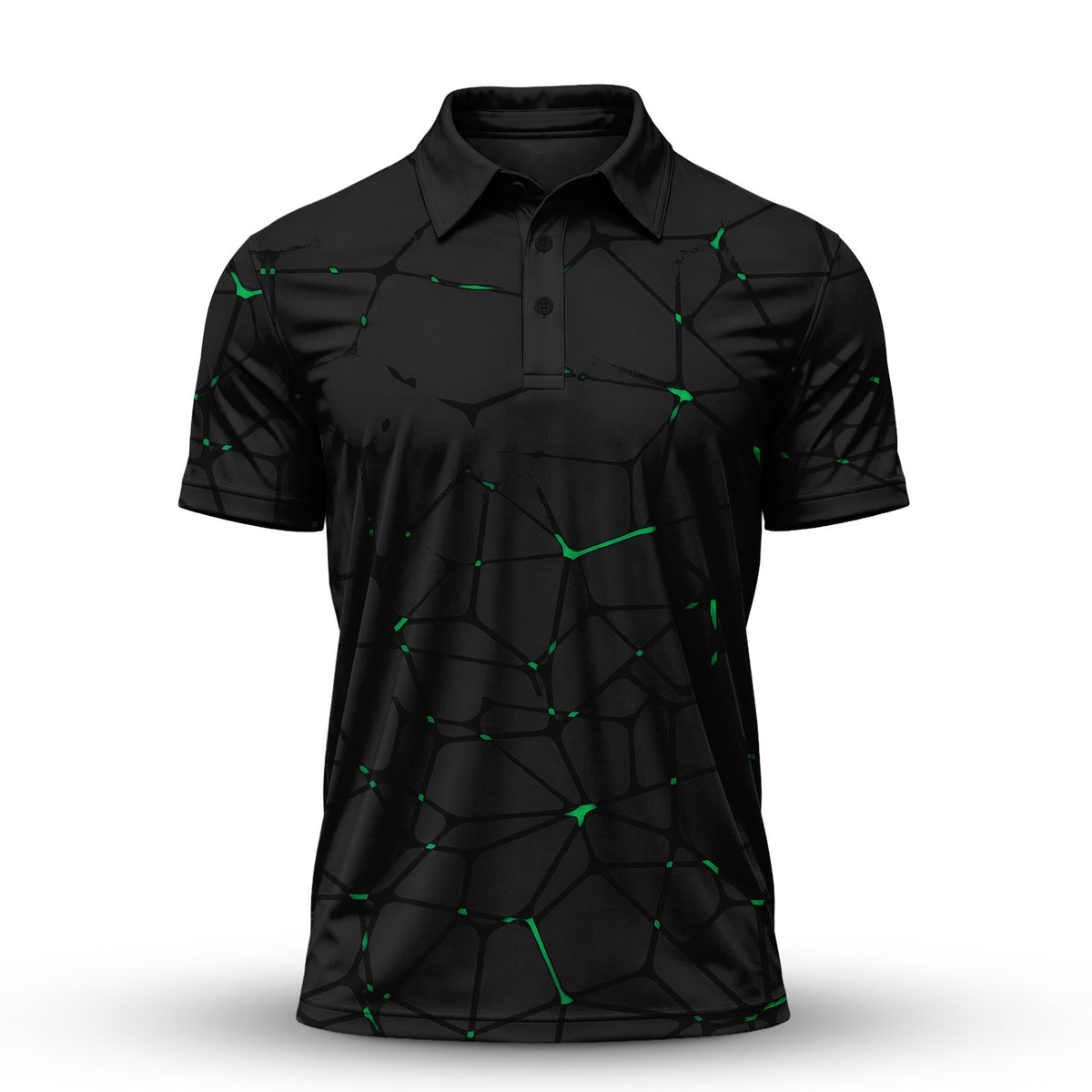 Black Dark Net Men Polo Shirt