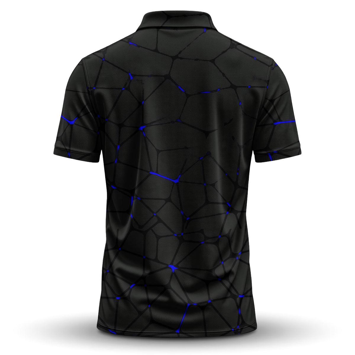 Dark Blue Net Men Polo Shirt