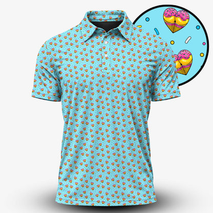 The Ice-cream Seamless Men Polo Shirt