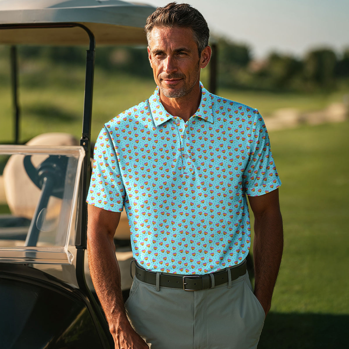 The Ice-cream Seamless Men Polo Shirt