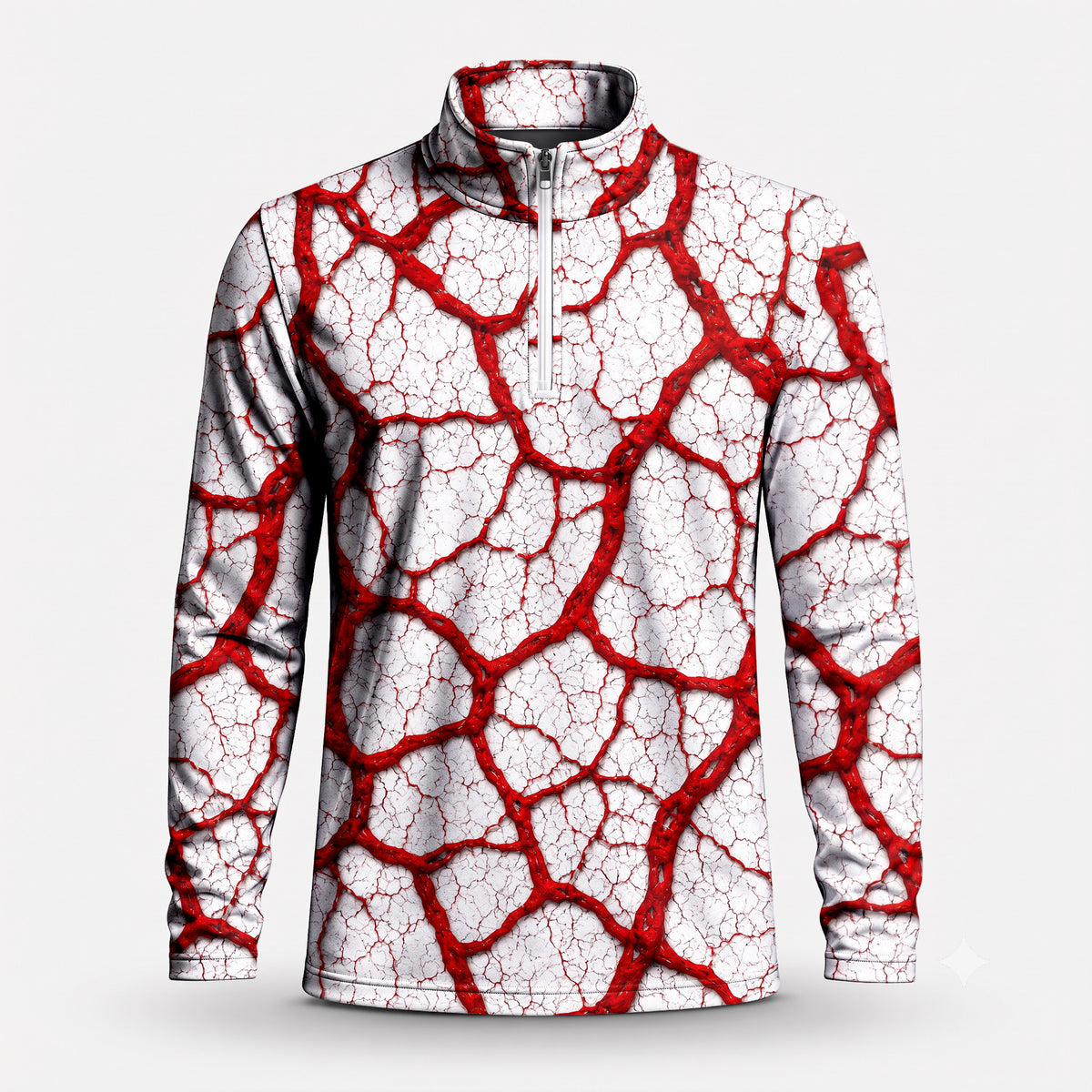 White Red Root Men Quarter-zip Pullover