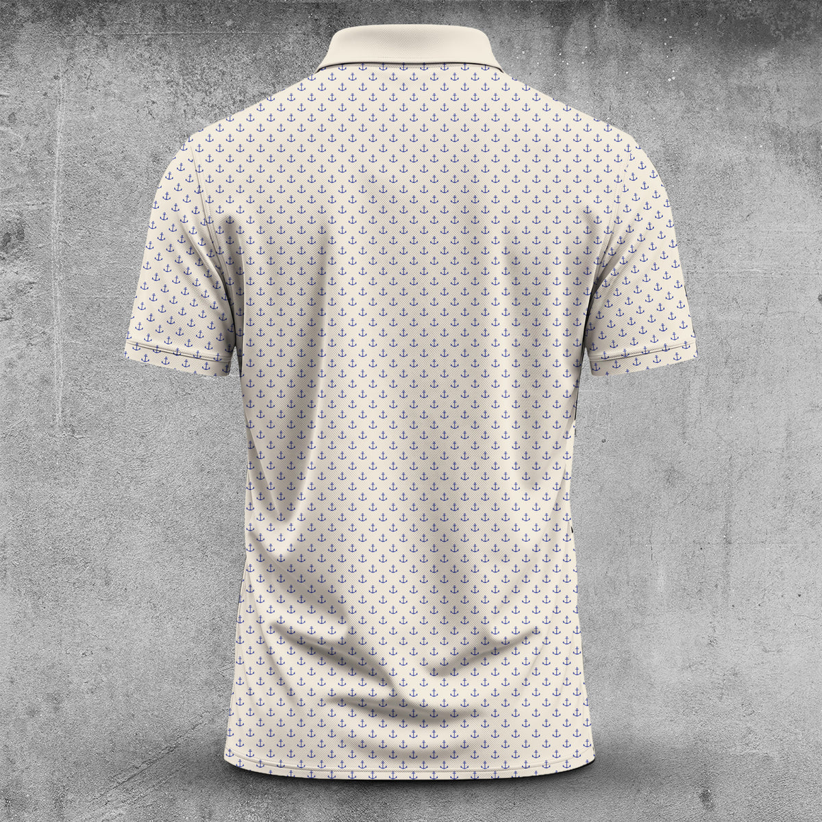 Blue Vanilla Anchor Men Polo Shirt